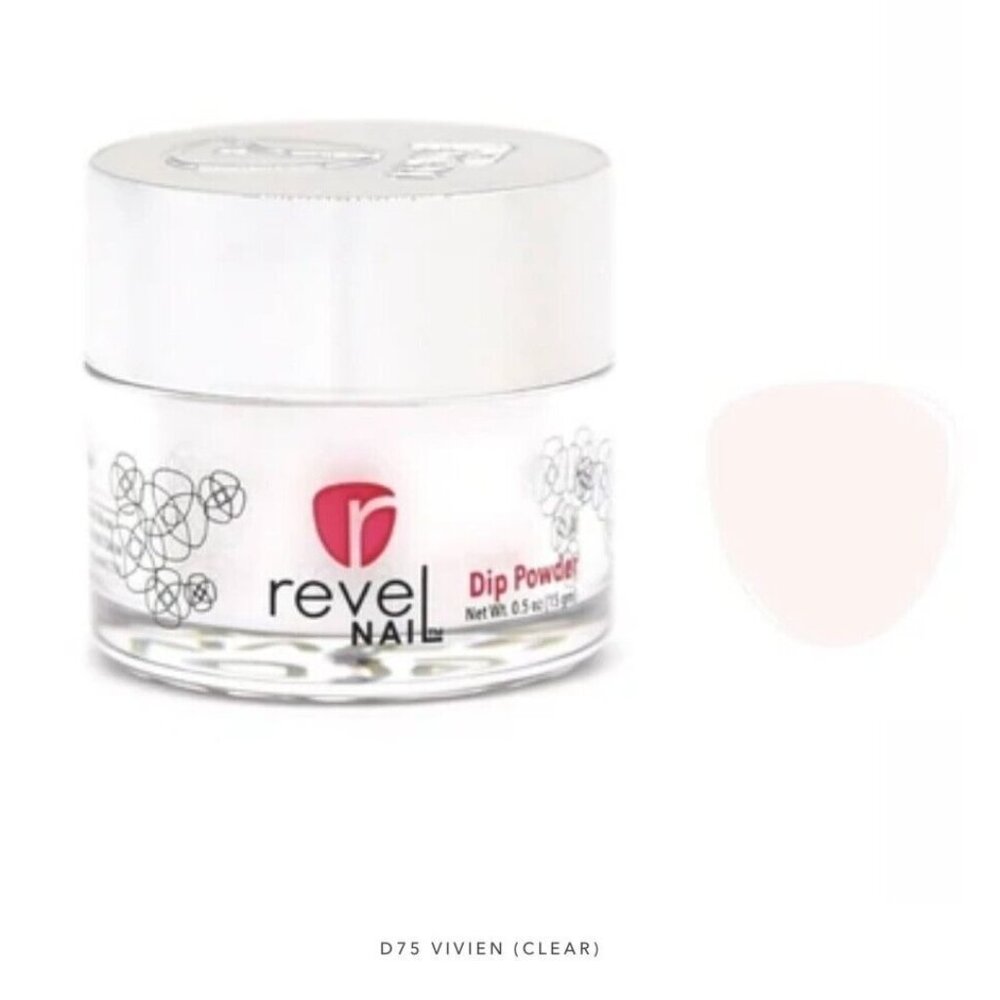 Revel Nail D75 "Vivien‎ (Clear)" 0.5 oz. Dip Powder